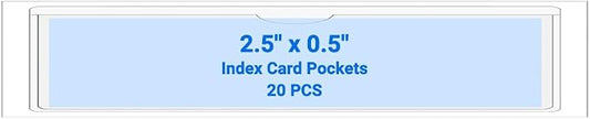 20 PCS Clear Self Adhesive Plastic Label Pockets, Top Loading Business & by Kvatr-X