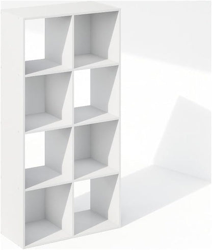 Furinno PELLI Book Shelf, 8-Cube Bookshelf, Horizontal Cube Storage Organizer by Furinno-FitsYourSpaceFitsYourBudget