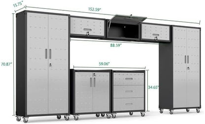 Garage Cabinet System | Heavy Duty Steel All-in-One Modular Garage Cabinet Set - Image 2