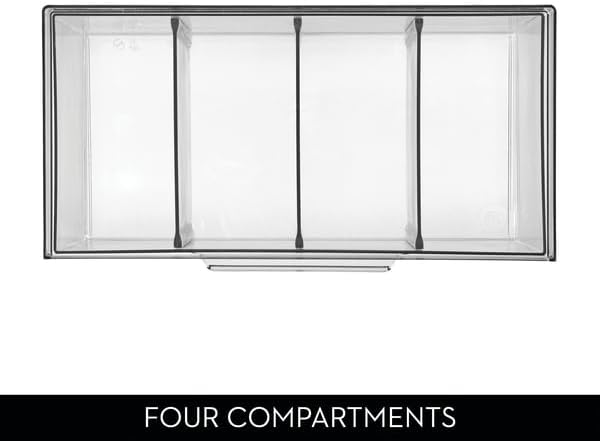 iDesign XL Tea Bag Organizer, 4-Section Clear Stackable, Storage Drawer - Image 8