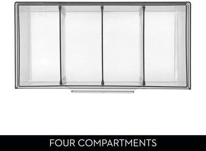 iDesign XL Tea Bag Organizer, 4-Section Clear Stackable, Storage Drawer - Image 8