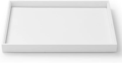 Oirlv Premium White Leather Stackable Jewelry Tray Flat Jewelry Organizer Tray by Oirlv