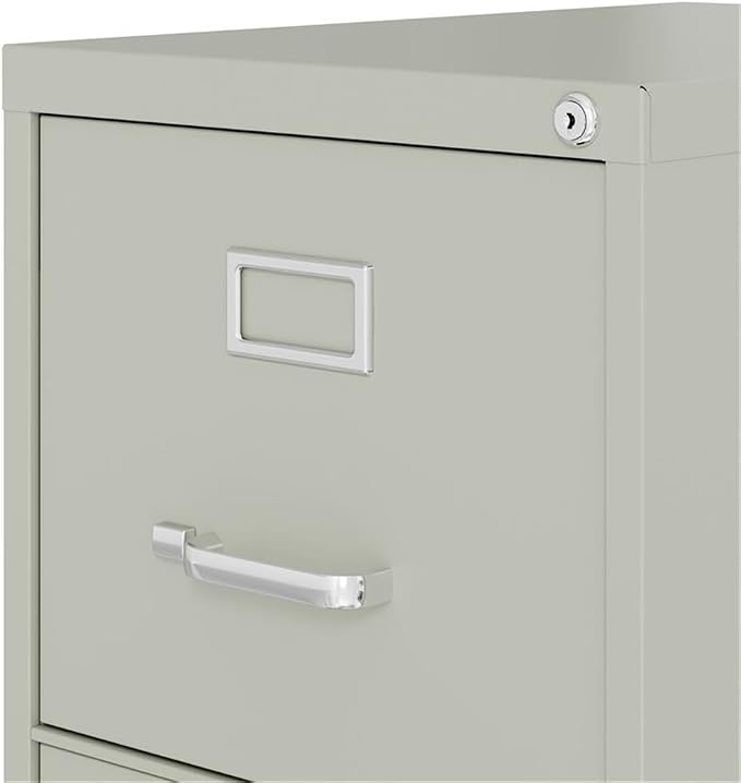Scranton & Co 4-Drawer 22" Deep Letter Filing Cabinet in Black, Office - Image 4