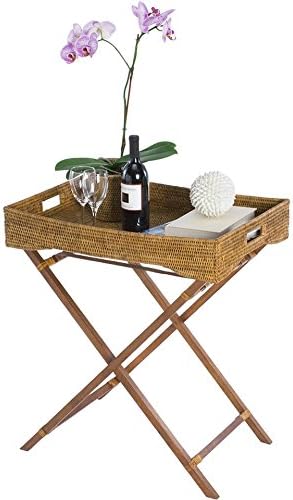 KOUBOO La Jolla Rattan Butler Tray - Image 4