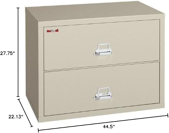 FireKing Fireproof Lateral File Cabinet, 27.75" H x 44.5" W x 22.13" D - Image 2