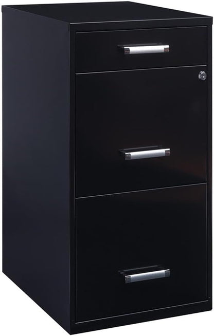 Scranton & Co 27.32" H x 18" D 3-Drawer Modern Metal Filing Cabinet by Unknown