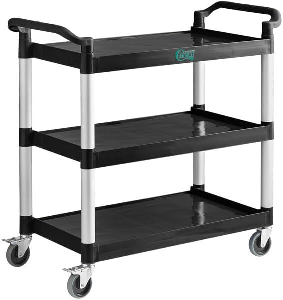 Black Plastic Utility Cart by Glownary