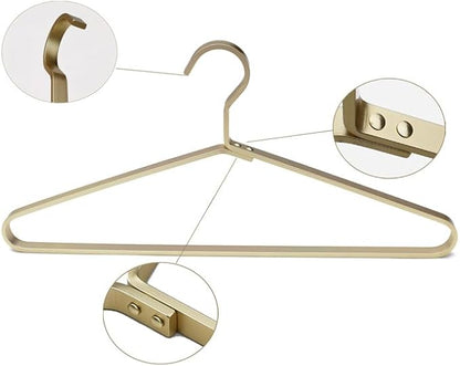 Premium Matte Gold Aluminum Coat Hangers 90 Piece Set, 16.5” Extra Smooth & - Image 4