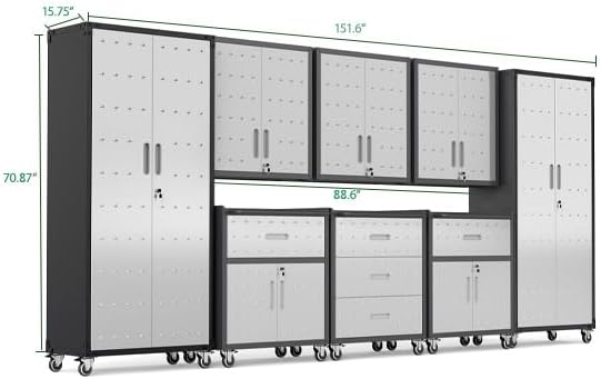 Garage Cabinet System | Heavy Duty Steel All-in-One Modular Garage Cabinet Set - Image 2