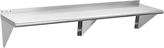 Hally Stainless Steel Shelf 14 x 60 Inches, 400 lb, Commercial Wall Mount by HallySinksTablesH