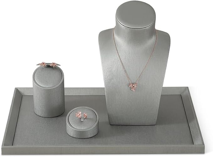 Leather Jewelry Tray, Premium Grey Organizer - Image 6