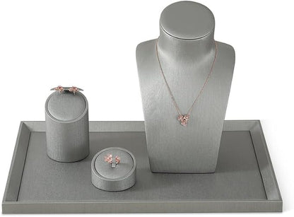 Leather Jewelry Tray, Premium Grey Organizer - Image 6