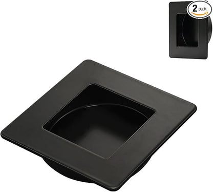 HOMOTEK 2-3/4 Inch Square Recessed Sliding Closet Door Finger Pulls, Inner Dia by HOMOTEK