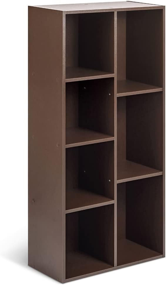 Amazon Basics 7 Cube Storage Organizer Bookcase, Sturdy Shelves, Book Shelf by AmazonBasics