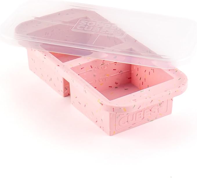 Souper Cubes 2 Cup Silicone Food Freezer Mold, Cotton Candy, Oven and Microwave by SouperCubes%C2%AE