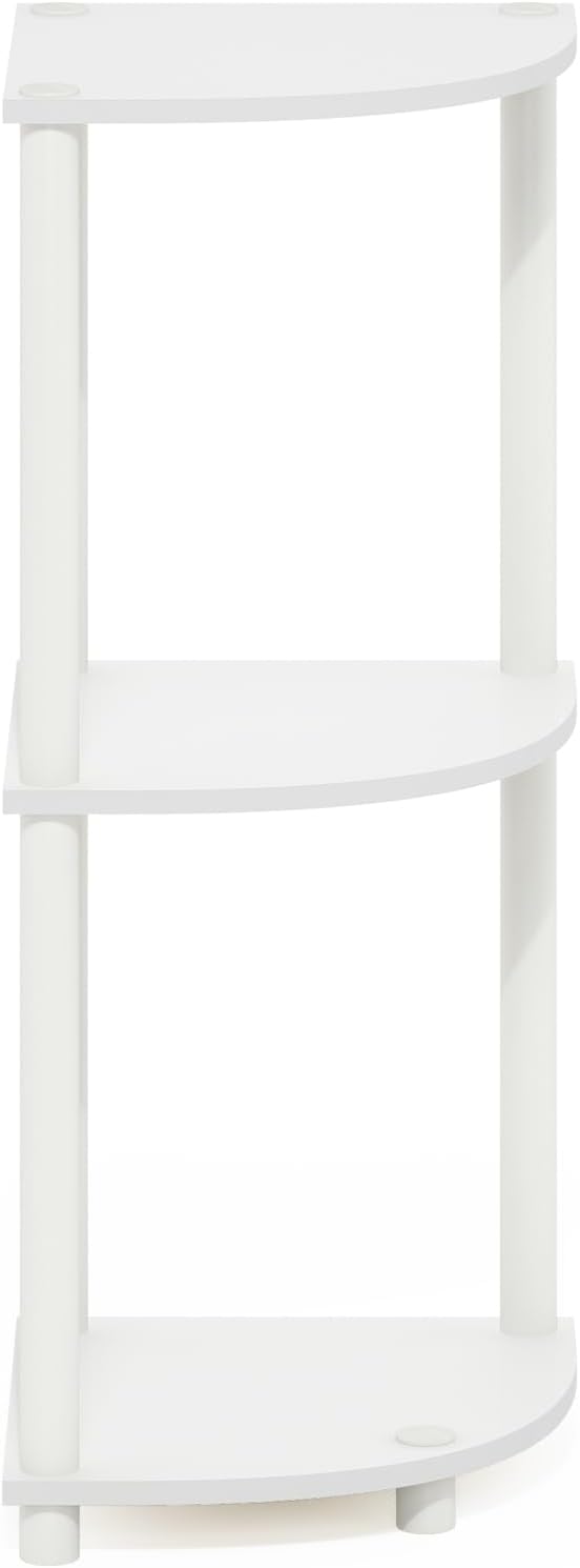 Furinno Turn-N-Tube Corner Shelf, 3-Tier Corner Bookshelf, Display Storage - Image 6
