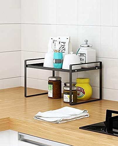 2 Pack Kitchen Cabinet Shelf Counter Organizer Rack Pantry Storage Bathroom - Image 6