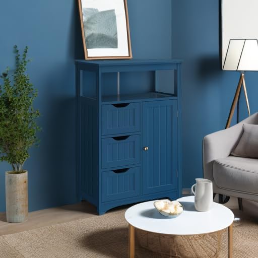 Yaheetech Bathroom Floor Cabinet, Free Standing Wooden Storage Organizer - Image 5