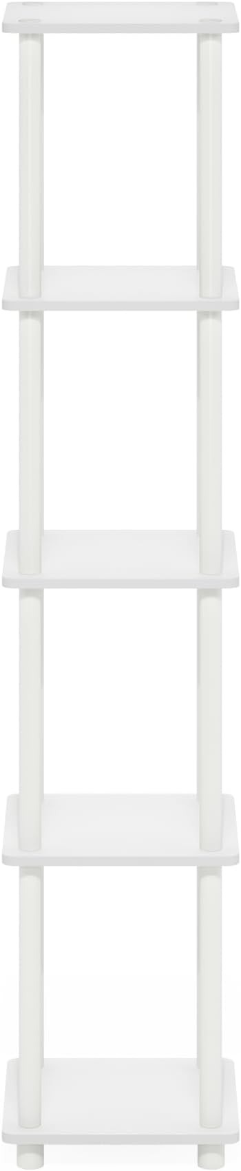Furinno Turn-N-Tube Storage Shelves, 5-Tier Square Book Shelf, Corner Shelf - Image 7