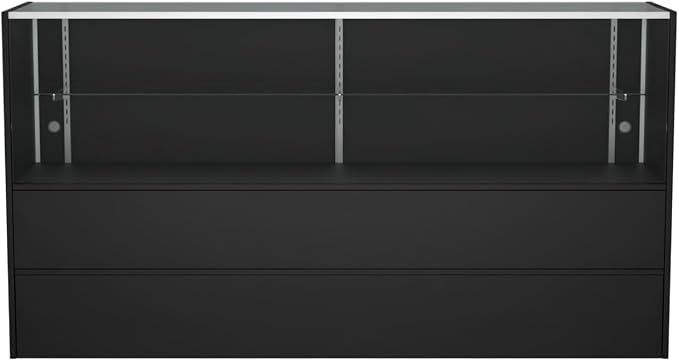 WISDOMFUR 5ft Black Display Showcase Cabinet by Unknown