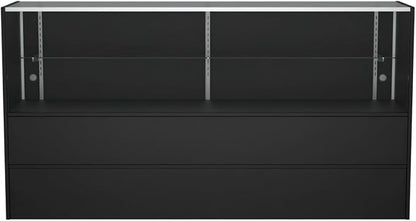 WISDOMFUR 5ft Black Display Showcase Cabinet by Unknown