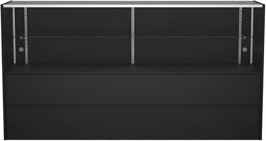 WISDOMFUR 5ft Black Display Showcase Cabinet by Unknown