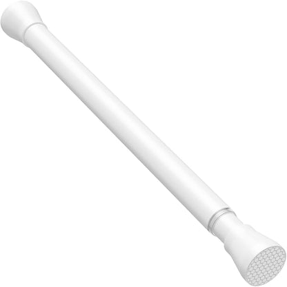 AIZESI White Tension Curtain Rod 16 to 26 Inch, 7/8” Diameter Adjustable Spring by AIZESITENSIONROD