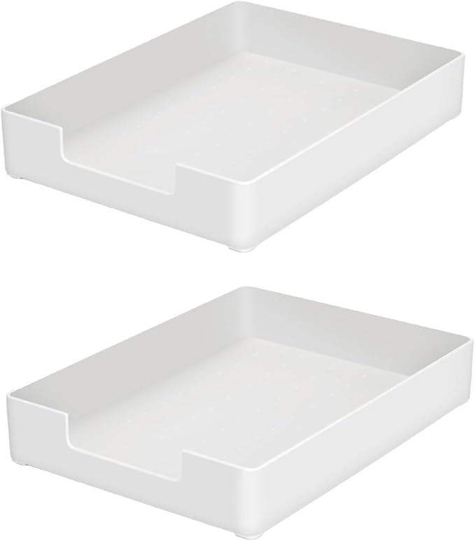 Desk Letter Tray, Office Desktop File Paper Holder, Anti-Skid Stacking Support by RHONZHAO