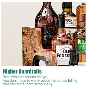KLM Liquor Bottle Display Shelf, Coffee Syrup Rack Organizer, 3 Step Countertop - Image 8