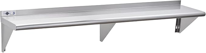Profeeshaw NSF Stainless Steel Shelf 12” x 72”, 345 lb Commercial Shelves Wall by Profeeshaw