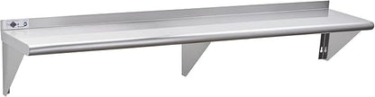 Profeeshaw NSF Stainless Steel Shelf 12” x 72”, 345 lb Commercial Shelves Wall by Profeeshaw