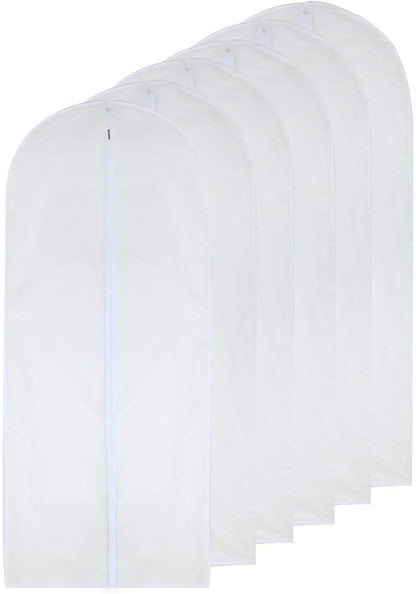 Garment Bag Clear for Long Dress 24'' x 60'' Zippered Garment Bags for Hanging by HomeClean
