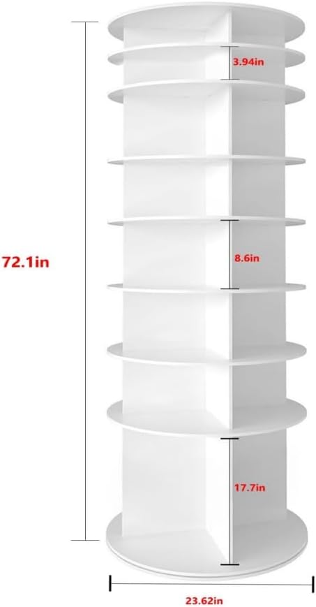 Shoe Organizer 6-Tier Spinning Shoe Rack - Image 2