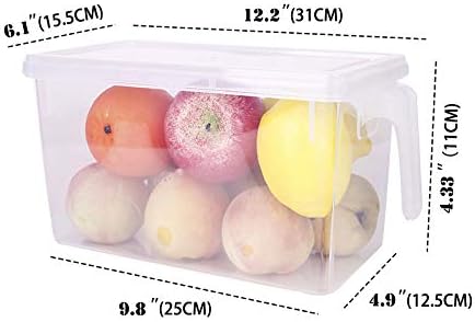 Sooyee Fridge Storage Containers Produce Saver, 4 Pack x 4L Stackable - Image 5
