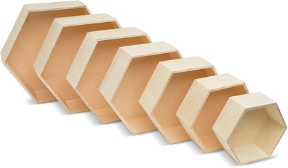 Woodpeckers Wooden Hexagon Floating Shelves by Woodpeckers