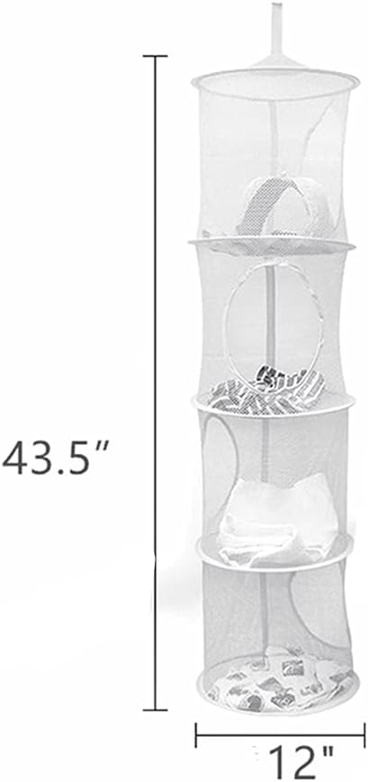 4 Tier Storage for Stuffed Animals, Storage Organizer, 43.5 x12" Hanging Mesh - Image 3