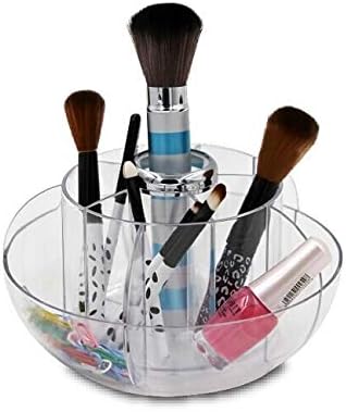 360 Rotating Makeup Organizer, Bathroom Makeup Carousel Spinning Holder Rack - Image 3