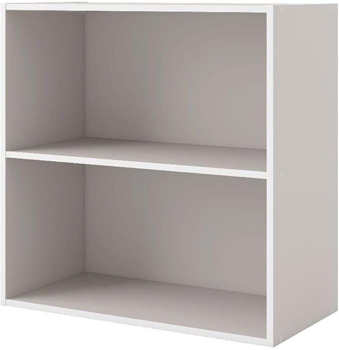 Homes: Inside + Out Apexa 2-Tier Cube Storage Organizer Shelves, Stackable Wood by HOMESInsideOut
