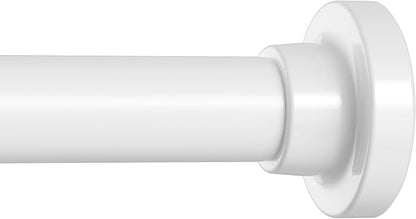 Long Tension Curtain Rod 40-113inch White Shower Curtain Rods no Drilling by QINGYUN