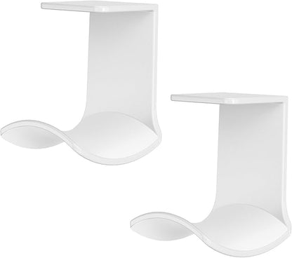 2-Pack Under Desk Headphone Hanger, Strong Adhesive Headset Holder Mount by SIROLISA
