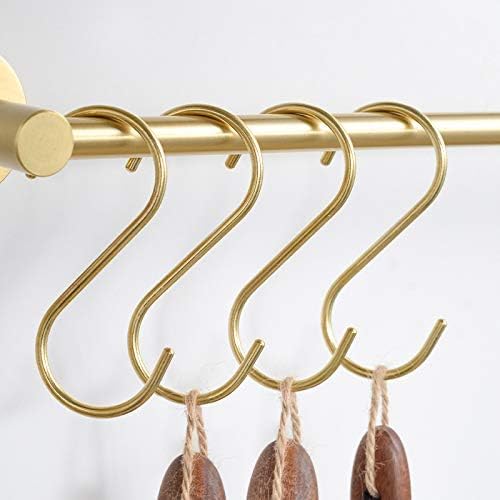 YANGQIHOME 6 Pieces, Brass S Shaped Hooks, Kitchen Pots Pans Coffee Cups Rack - Image 4