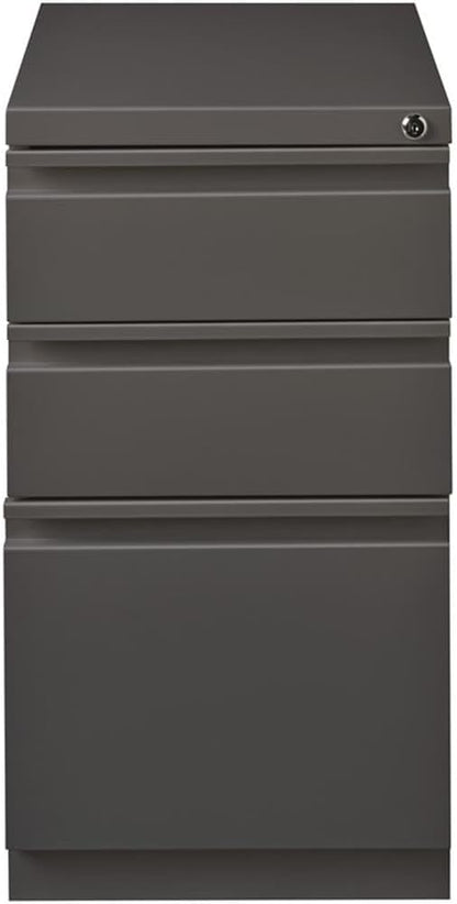 Pemberly Row 3 Drawers 27.75" Vertical Espresso Metal Filing Cabinet Lockable - Image 4