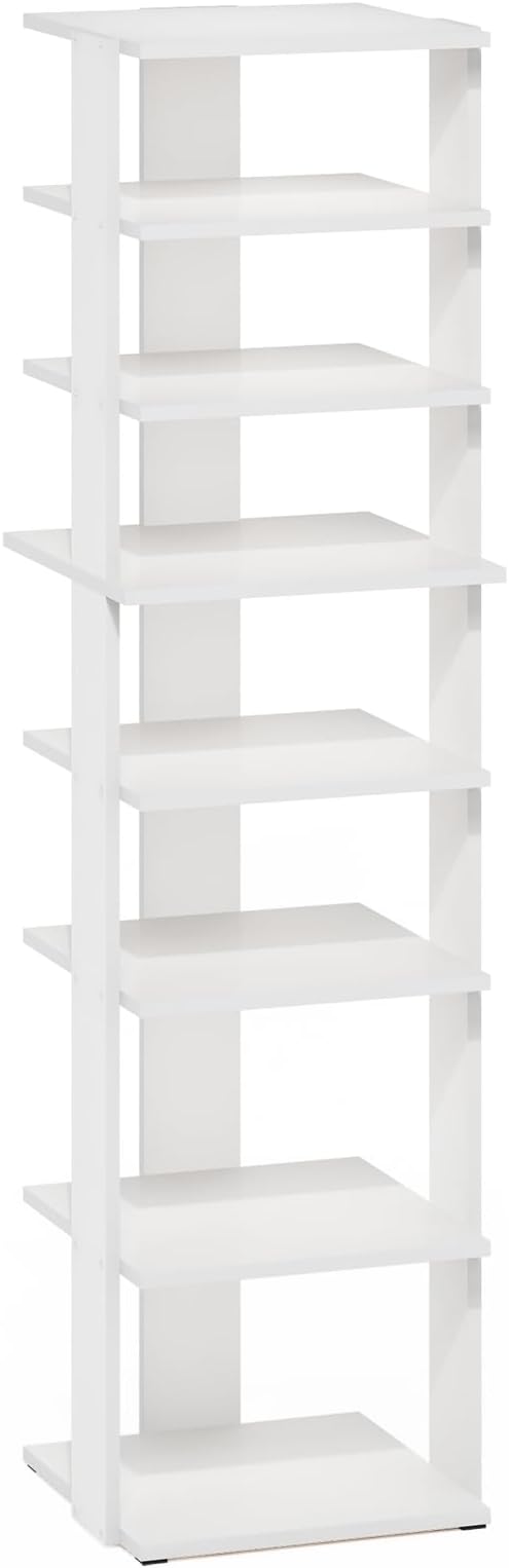 Furinno Compact Vertical Shoe Rack, 8-Tier Narrow Shoe Organizer, Free Standing - Image 6