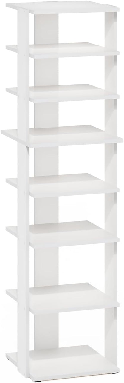 Furinno Compact Vertical Shoe Rack, 8-Tier Narrow Shoe Organizer, Free Standing - Image 6