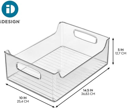 iDesign Stackable Clear Plastic Storage Bin, - Image 4