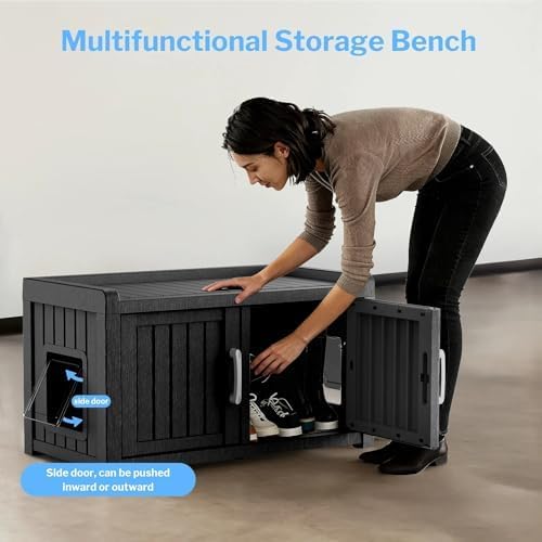 2 Doors Shoe Storage Bench - Image 7