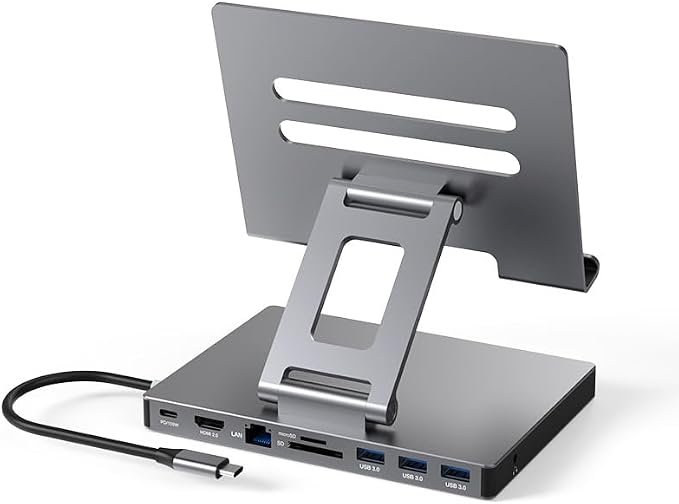 iPad USB C Hub Stand, 9-in-1 Multiport Adapter by NXPGKEA