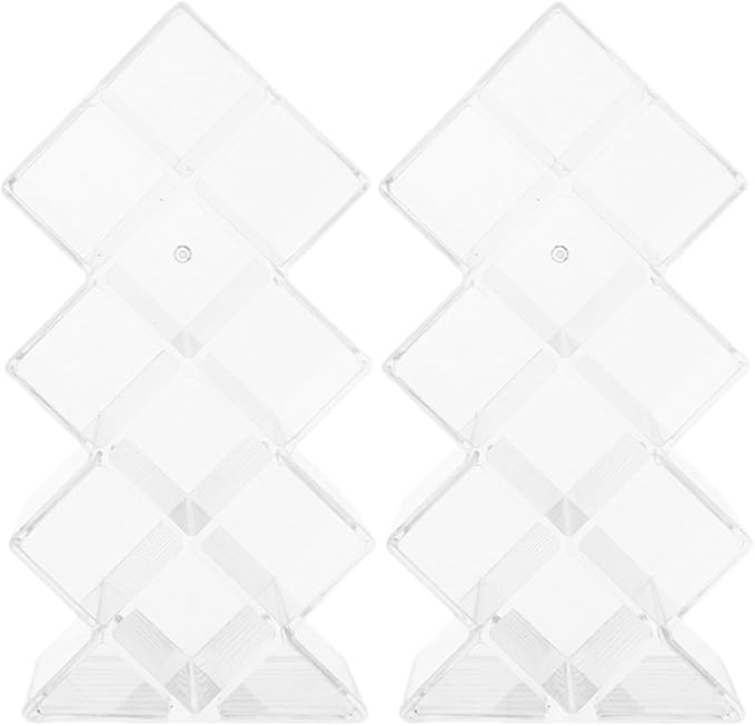 Unomor 2Pcs Clear Acrylic Lipstick Holder Desktop Makeup Organizer by Unomor