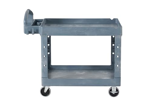 Rubbermaid Commercial Products BRUTE Heavy Duty 2-Shelf Utility/Service Cart - Image 3