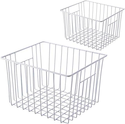 SANNO Freezer Baskets Pantry Wire Storage Basket Bins, Refrigerator Organizer by SANNO